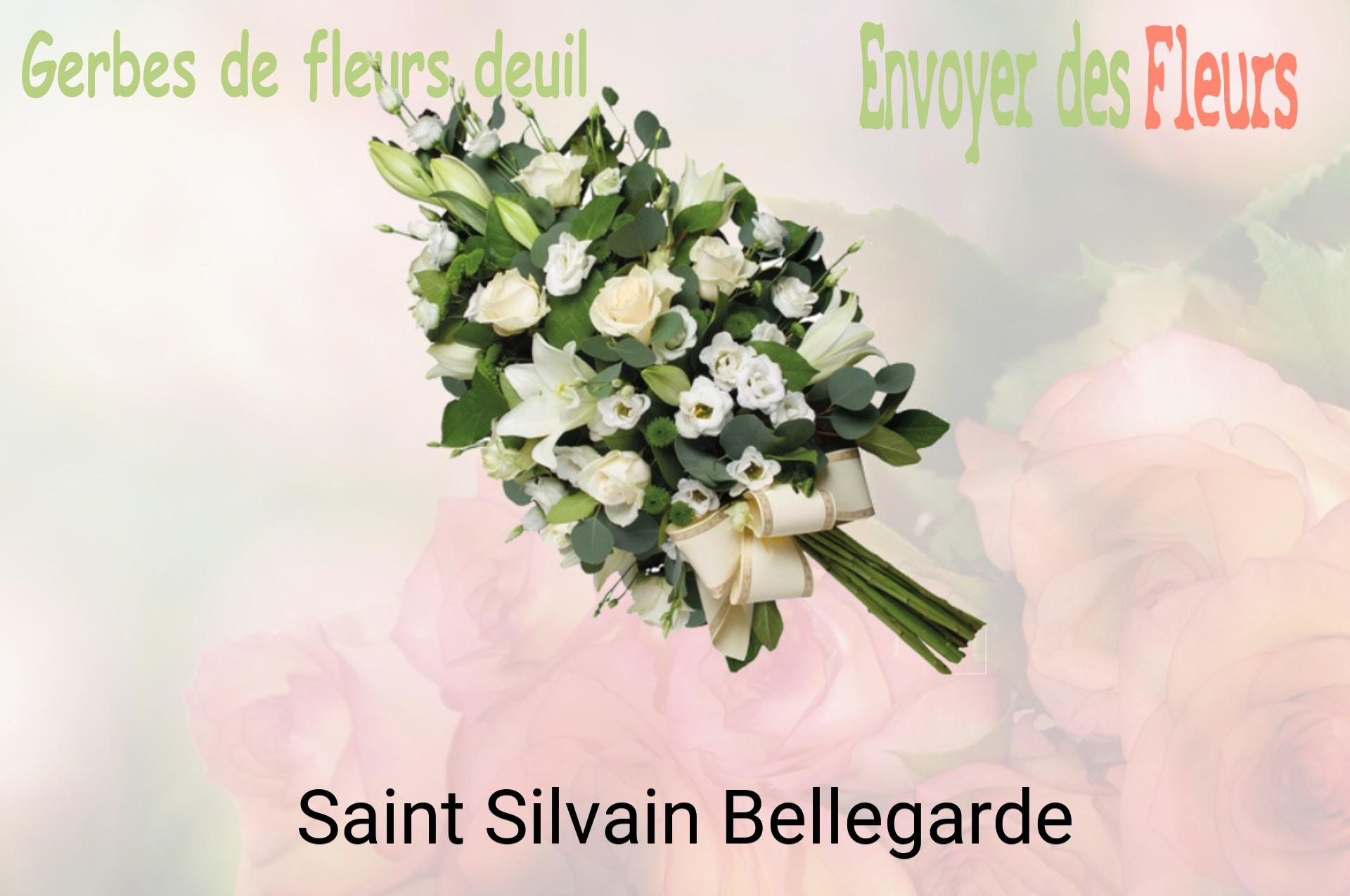 Gerbe de fleurs de deuil livrée à Saint-Silvain-Bellegarde